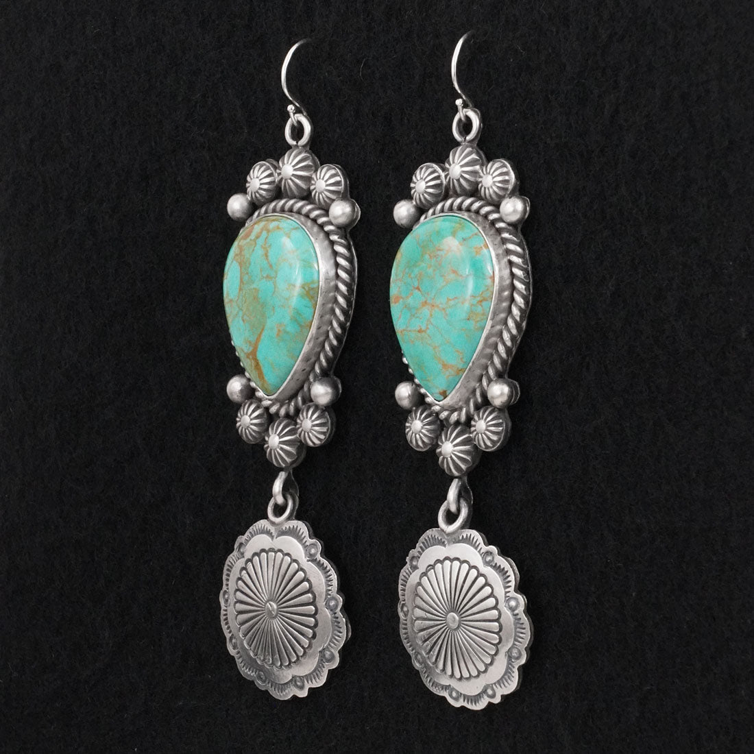 Michael Calladitto Turquoise & Sterling Silver Earrings