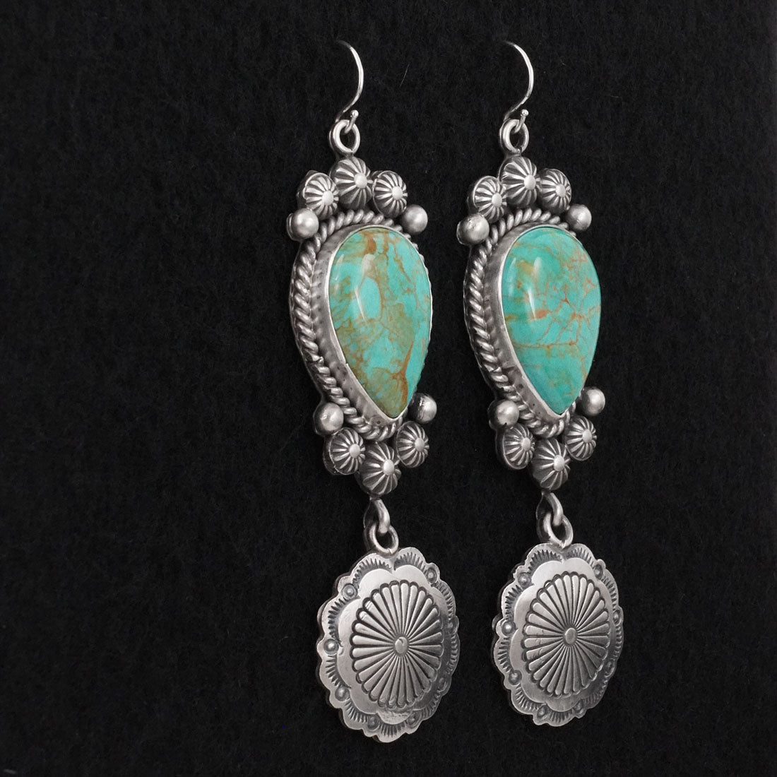 Michael Calladitto Turquoise & Sterling Silver Earrings