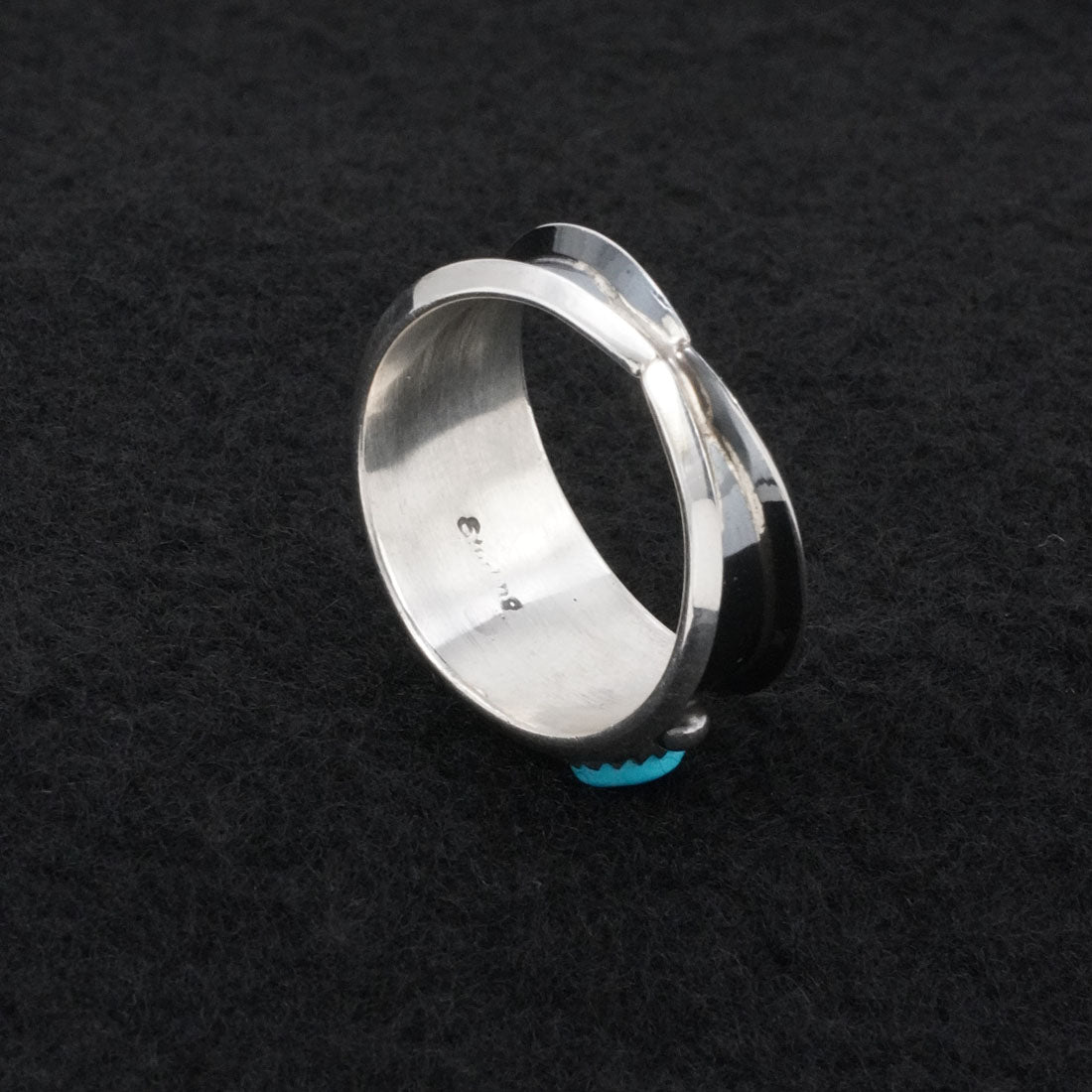 Paul Largo Turquoise & Sterling Silver Ring Size 12.5