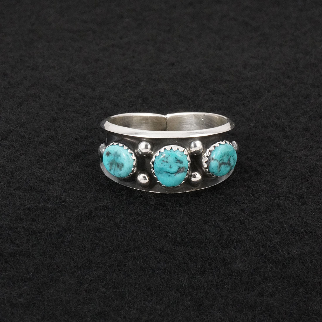 Paul Largo Turquoise & Sterling Silver Ring Size 12