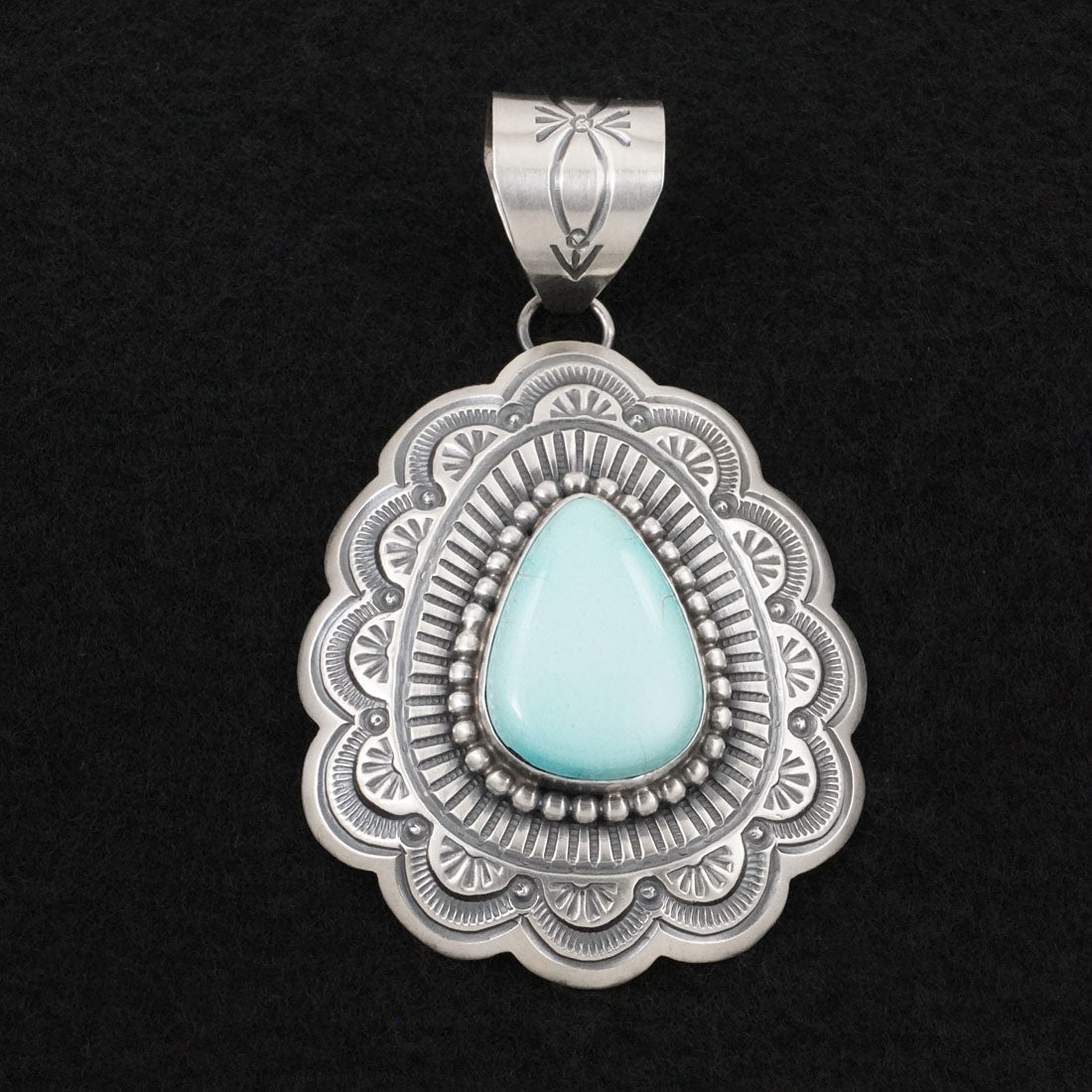 Arnold Blackgoat Turquoise & Sterling Silver Pendant