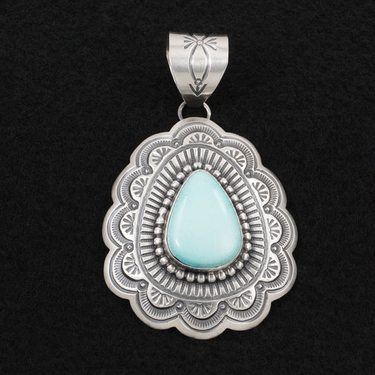 Arnold Blackgoat Turquoise & Sterling Silver Pendant