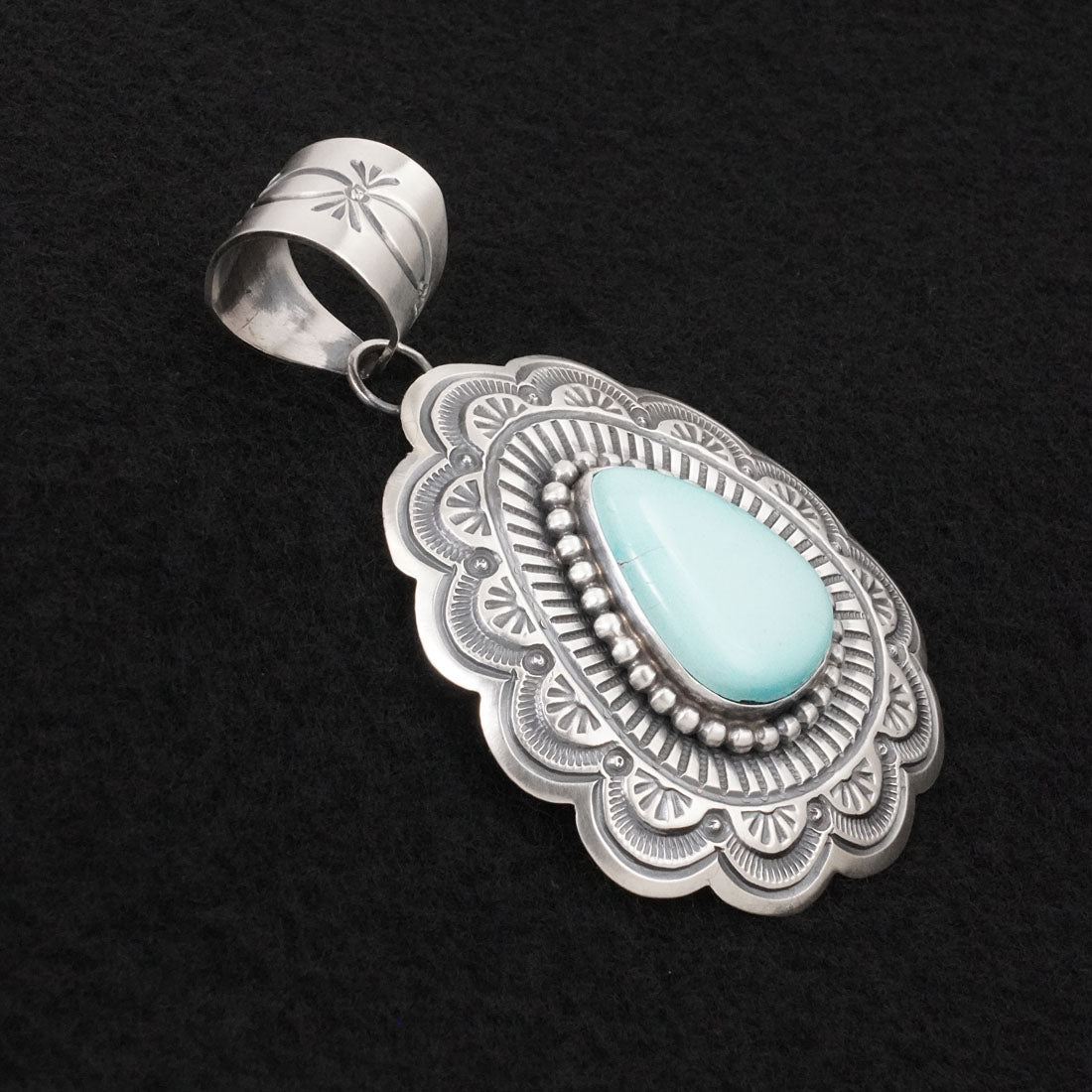 Arnold Blackgoat Turquoise & Sterling Silver Pendant
