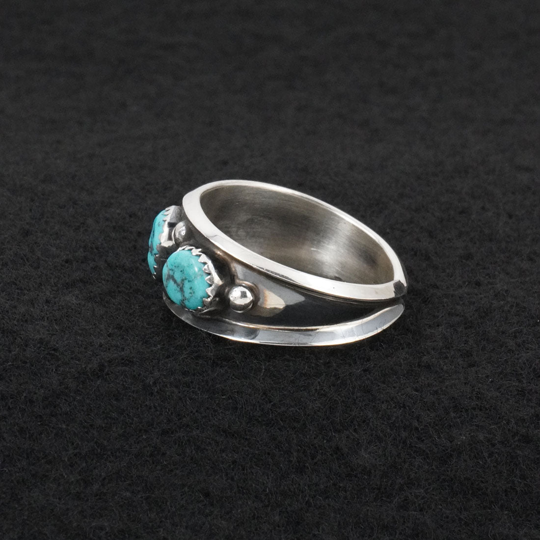 Paul Largo Turquoise & Sterling Silver Ring Size 12