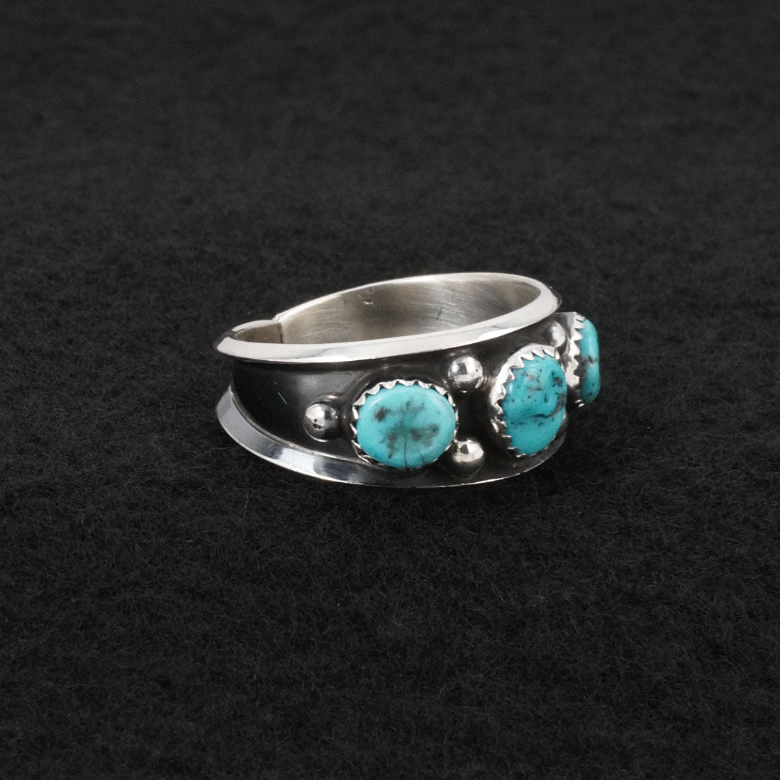 Paul Largo Turquoise & Sterling Silver Ring Size 12