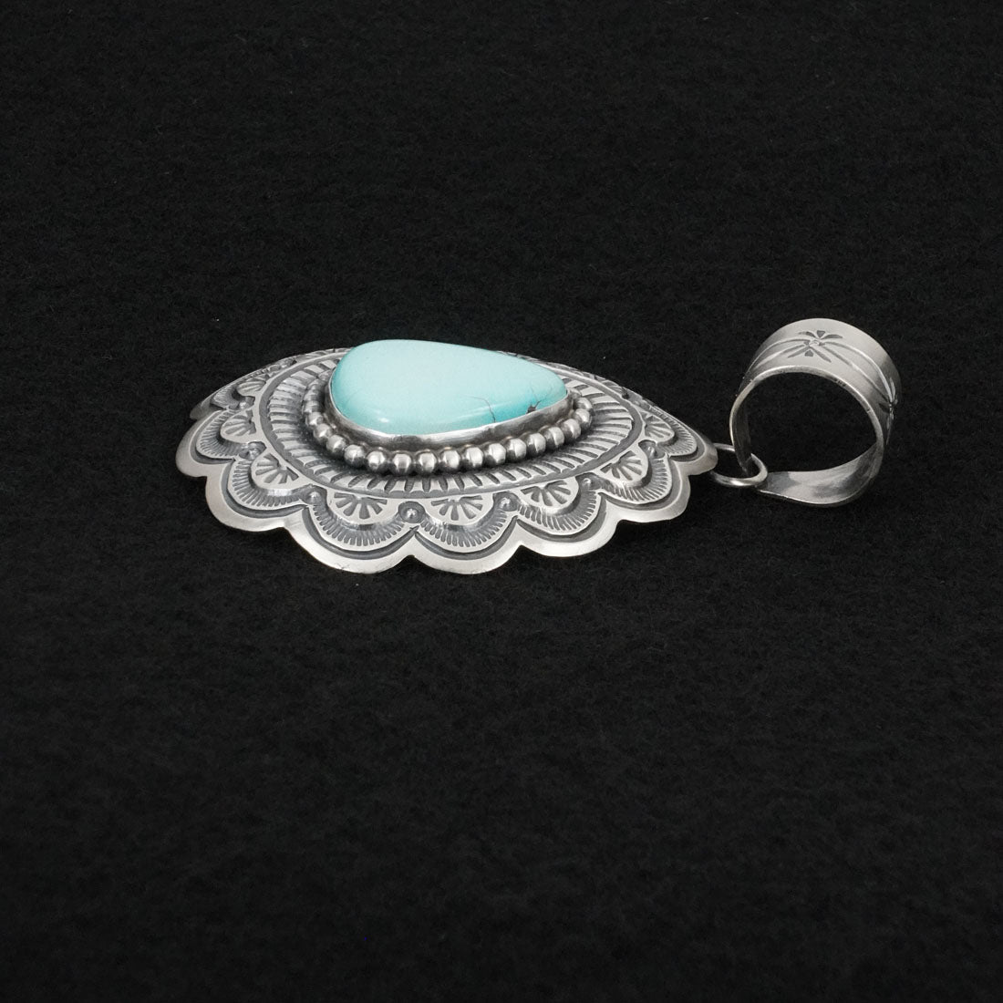 Arnold Blackgoat Turquoise & Sterling Silver Pendant