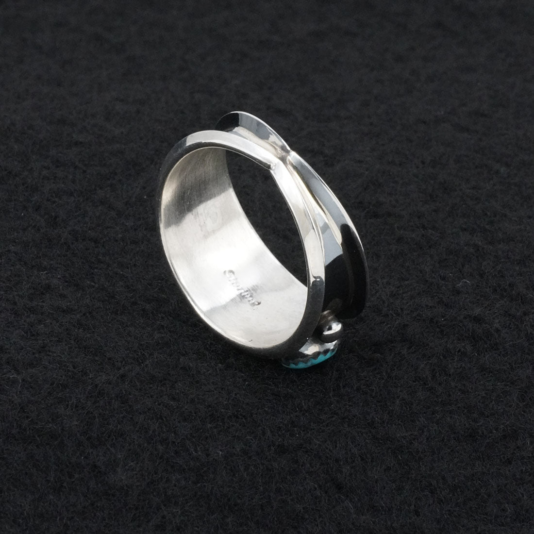 Paul Largo Turquoise & Sterling Silver Ring Size 12