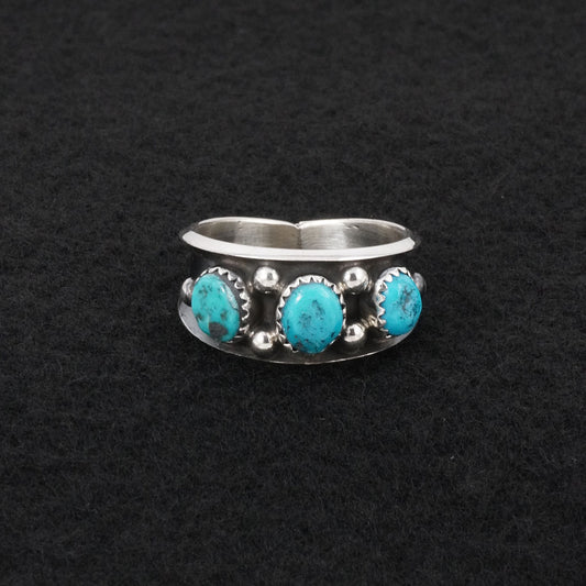 Paul Largo Turquoise & Sterling Silver Ring Size 11