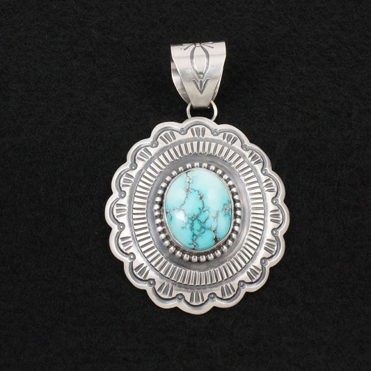 Arnold Blackgoat Turquoise & Sterling Silver Pendant