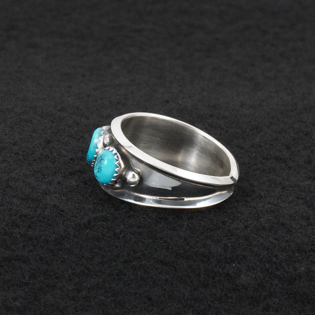 Paul Largo Turquoise & Sterling Silver Ring Size 11