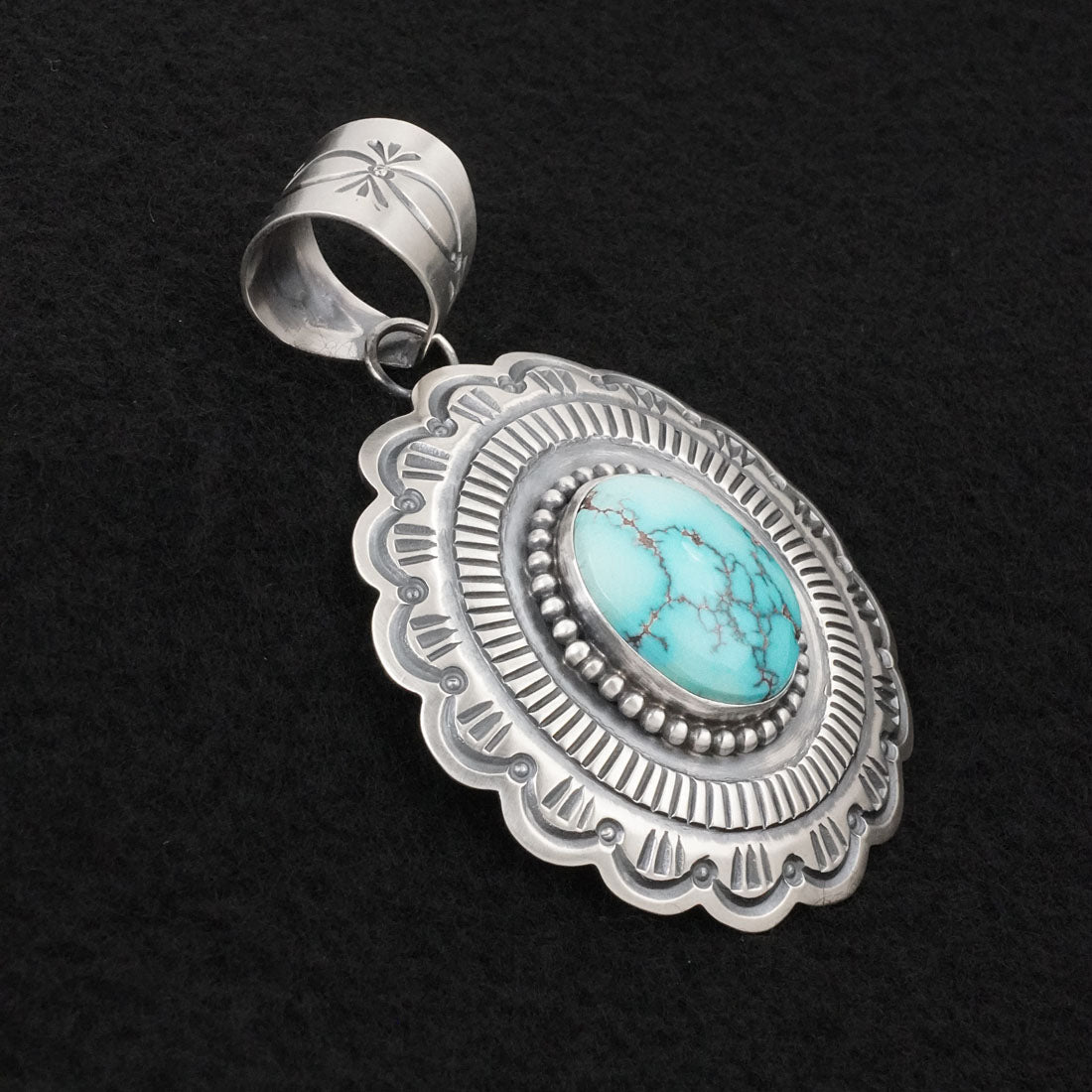 Arnold Blackgoat Turquoise & Sterling Silver Pendant