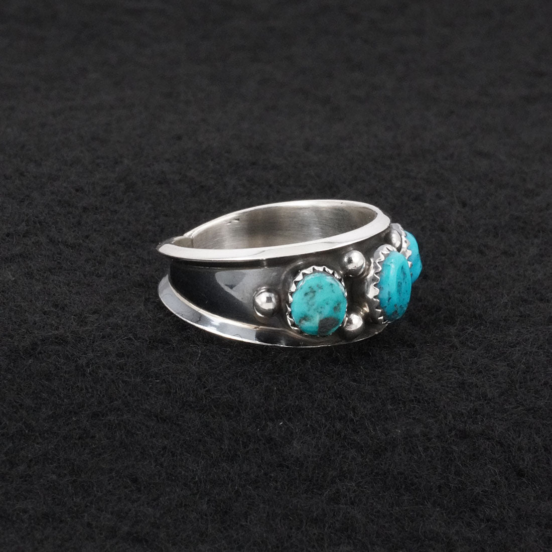 Paul Largo Turquoise & Sterling Silver Ring Size 11