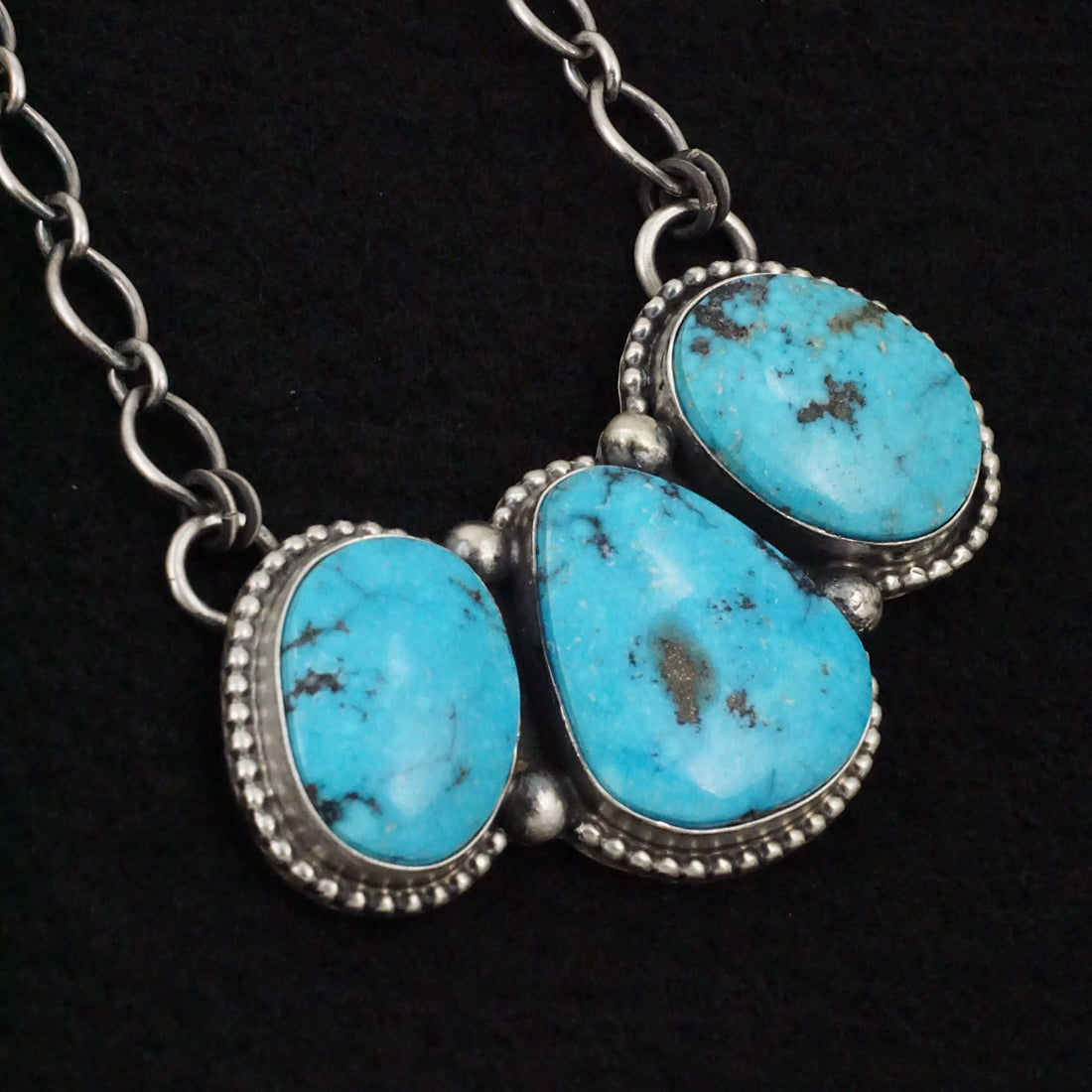 Bobby Johnson Turquoise & Sterling Silver Necklace