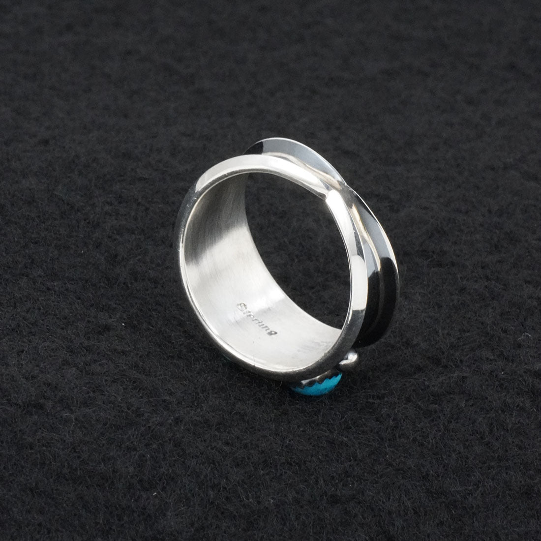 Paul Largo Turquoise & Sterling Silver Ring Size 11