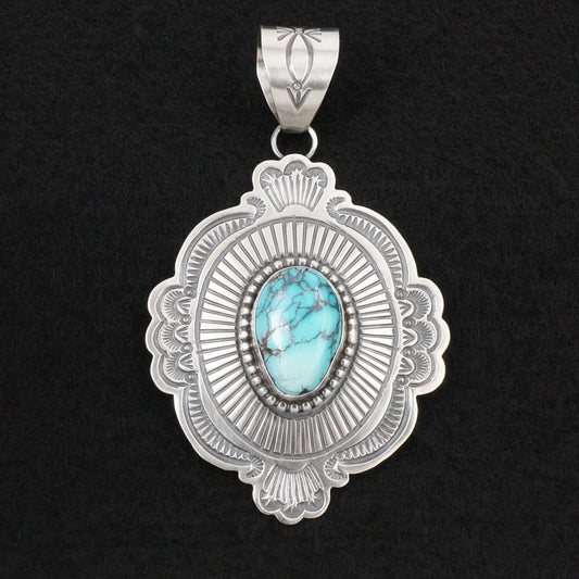 Arnold Blackgoat Turquoise & Sterling Silver Pendant