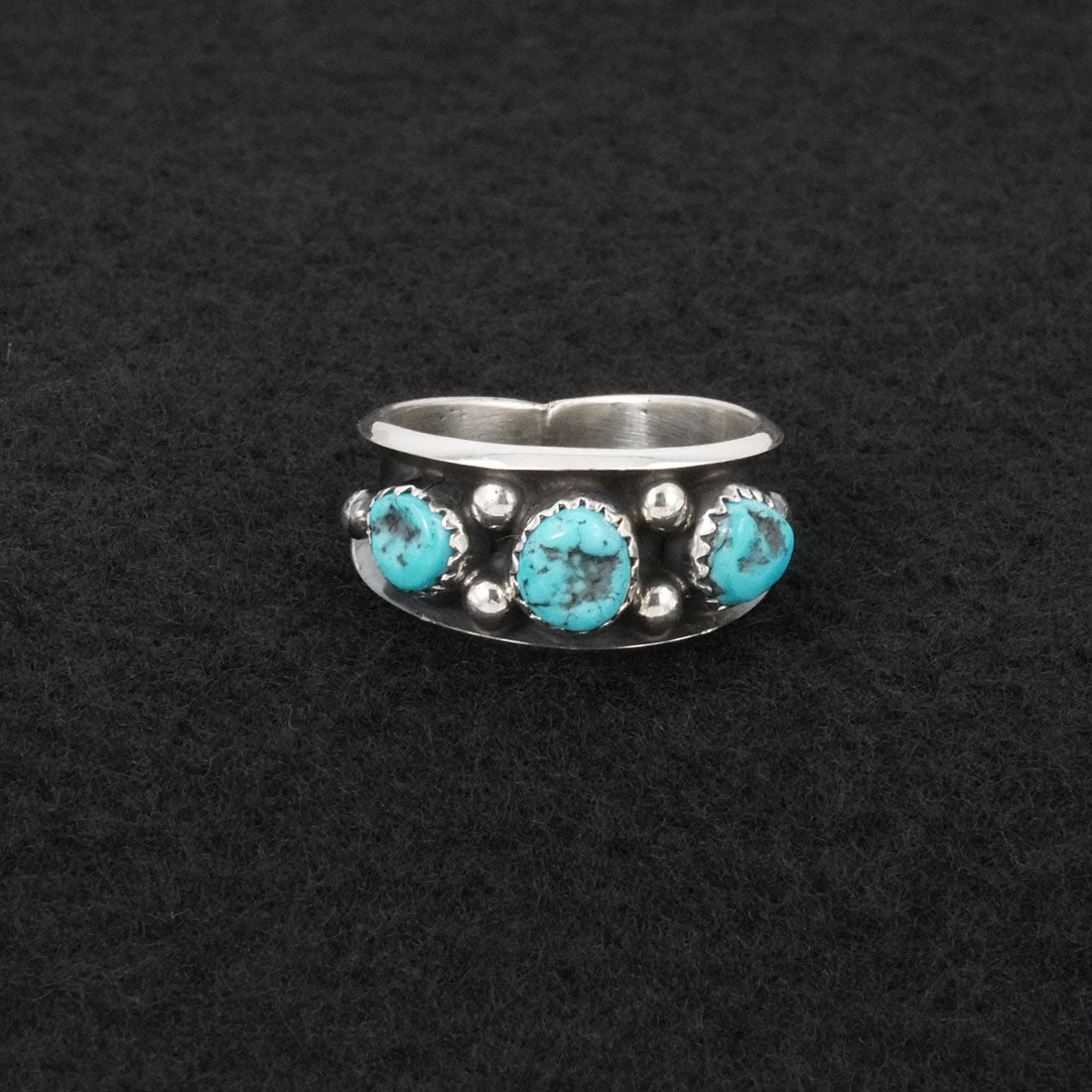 Paul Largo Turquoise & Sterling Silver Ring Size 10