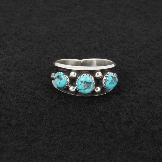 Paul Largo Turquoise & Sterling Silver Ring Size 10