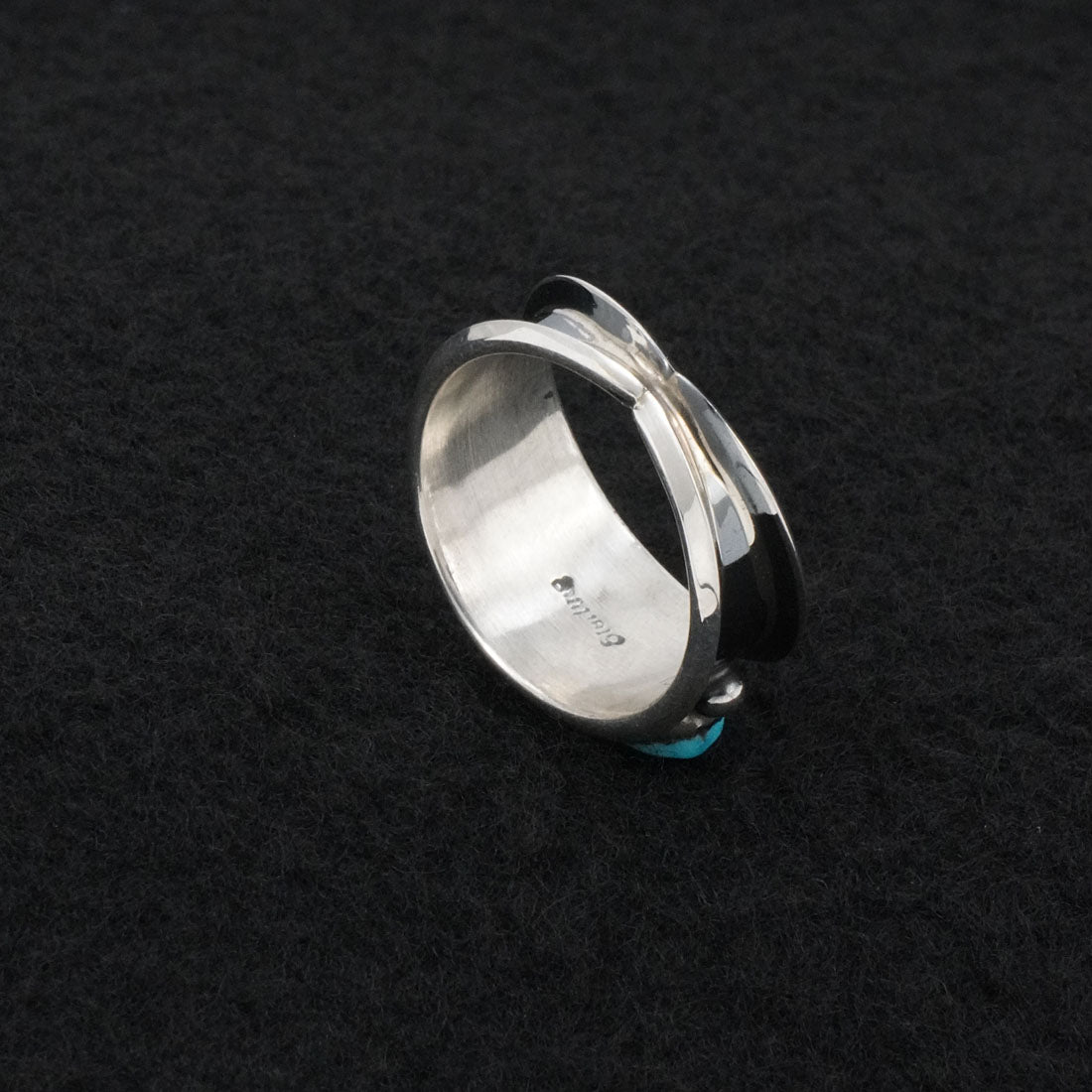 Paul Largo Turquoise & Sterling Silver Ring Size 10