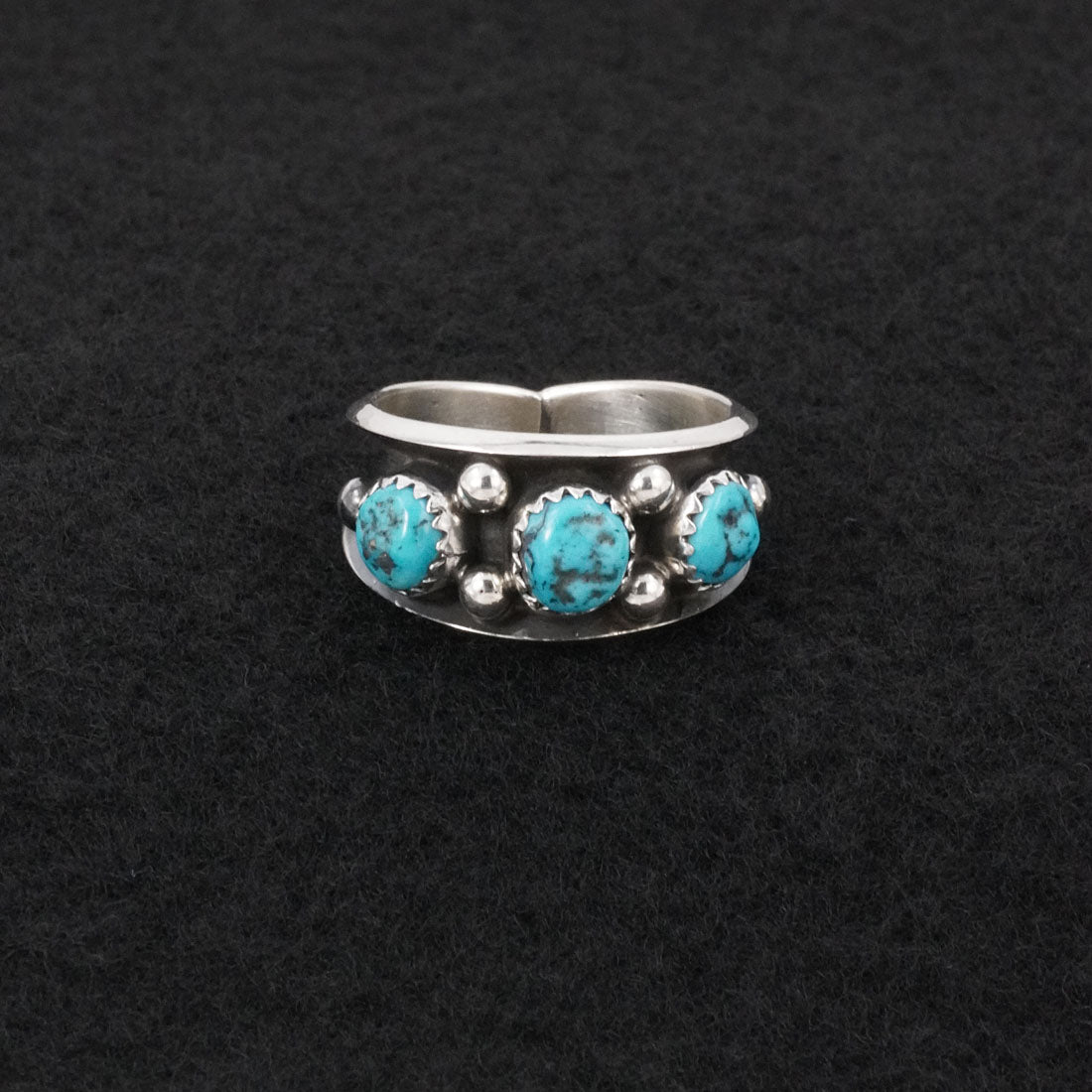 Paul Largo Turquoise & Sterling Silver Ring Size 9