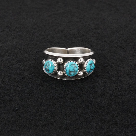 Paul Largo Turquoise & Sterling Silver Ring Size 9