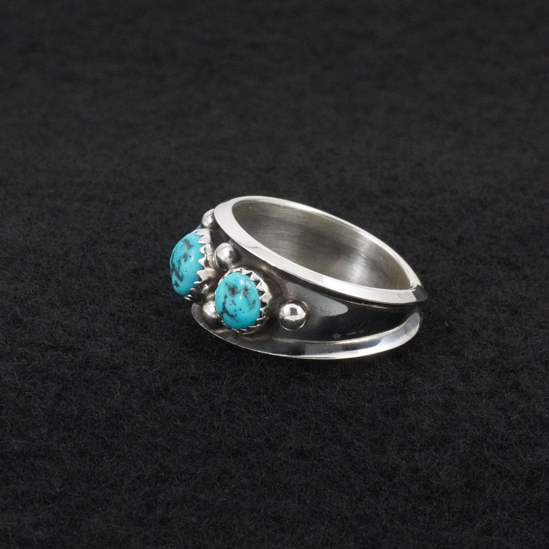 Paul Largo Turquoise & Sterling Silver Ring Size 9