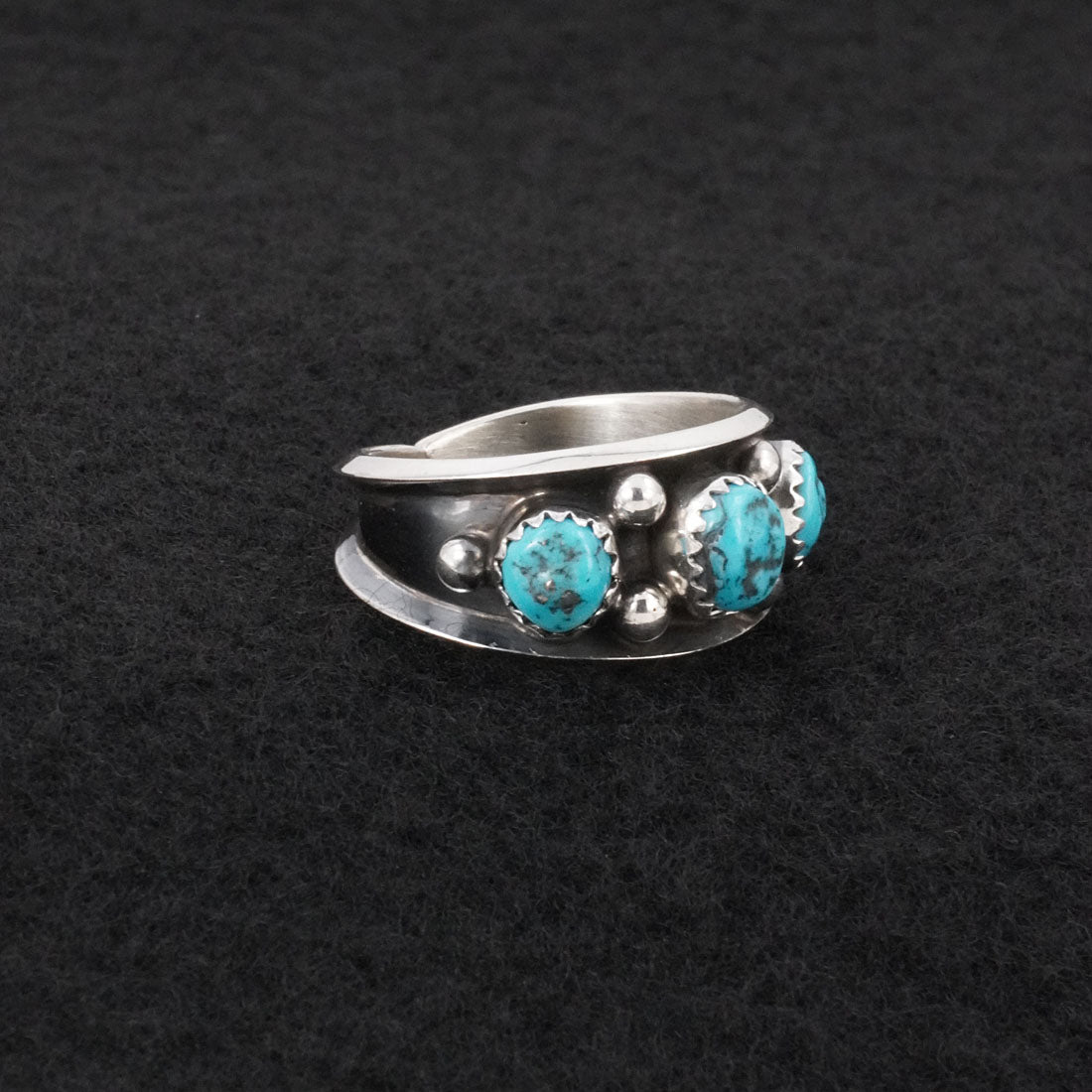 Paul Largo Turquoise & Sterling Silver Ring Size 9