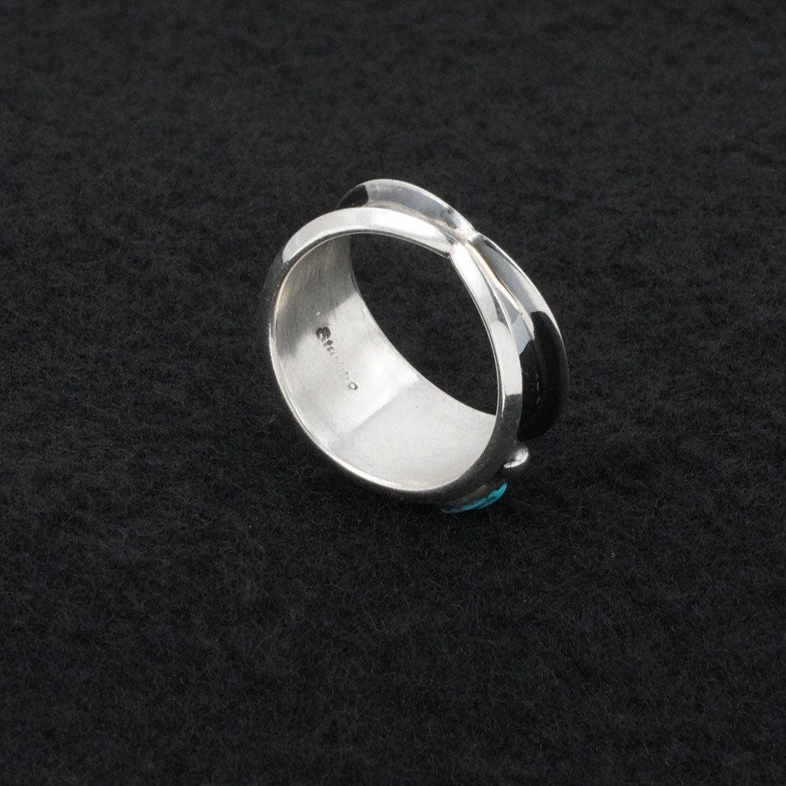 Paul Largo Turquoise & Sterling Silver Ring Size 9