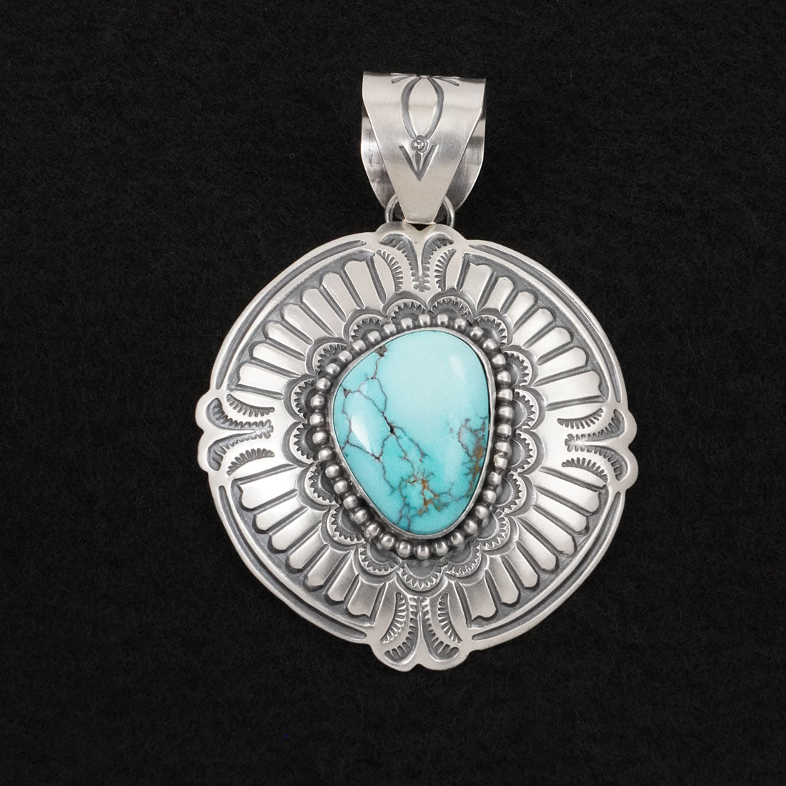 Arnold Blackgoat Turquoise & Sterling Silver Pendant