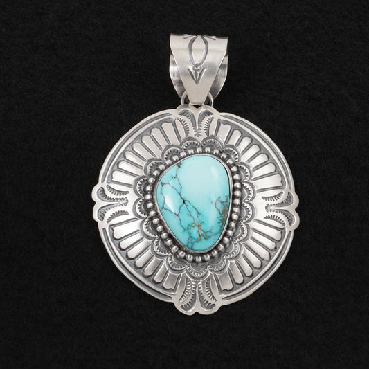 Arnold Blackgoat Turquoise & Sterling Silver Pendant