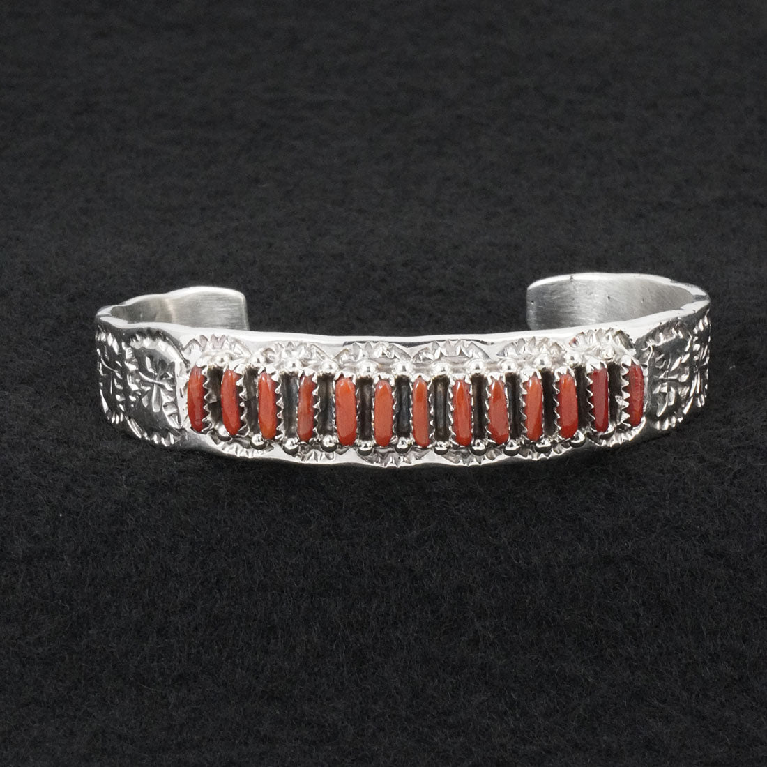Murray Hannaweeka Coral & Sterling Silver Bracelet