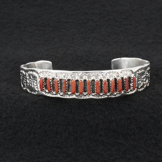 Murray Hannaweeka Coral & Sterling Silver Bracelet