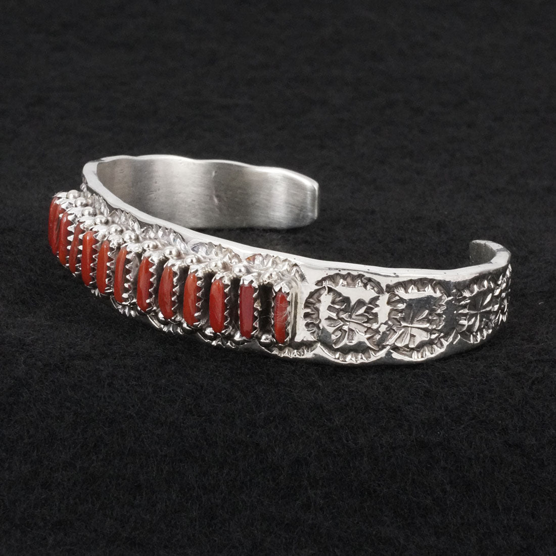 Murray Hannaweeka Coral & Sterling Silver Bracelet