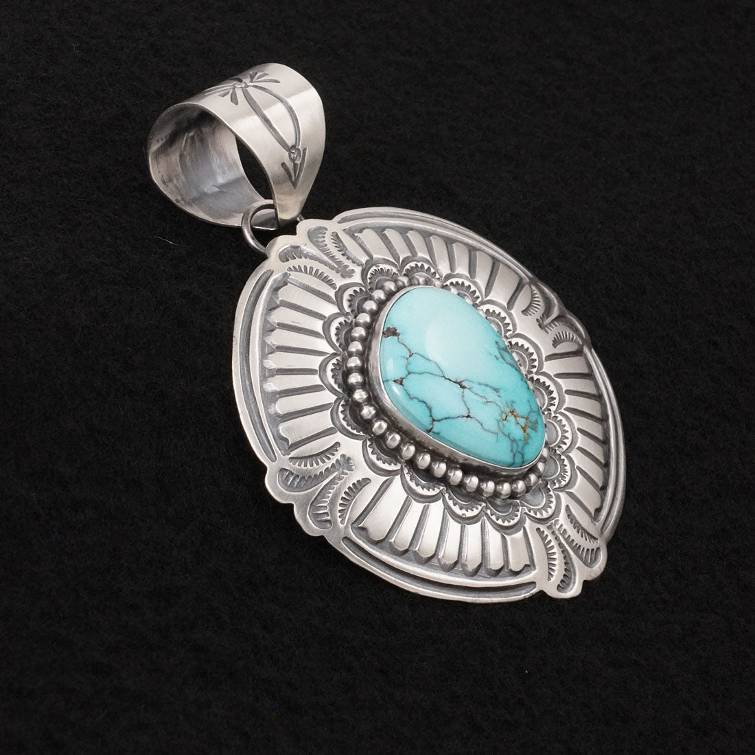 Arnold Blackgoat Turquoise & Sterling Silver Pendant