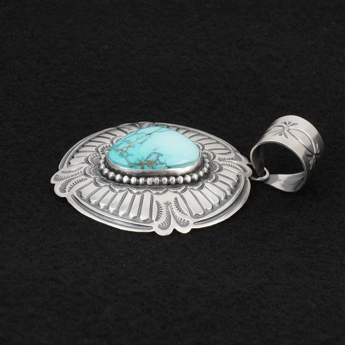 Arnold Blackgoat Turquoise & Sterling Silver Pendant