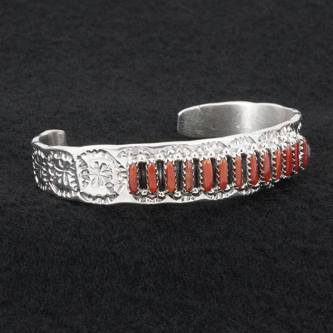 Murray Hannaweeka Coral & Sterling Silver Bracelet