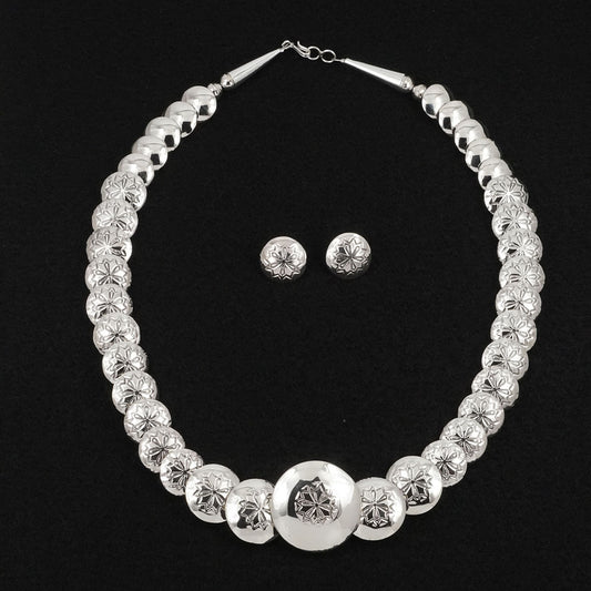 Tim Thompson Sterling Silver Necklace & Earrings Set
