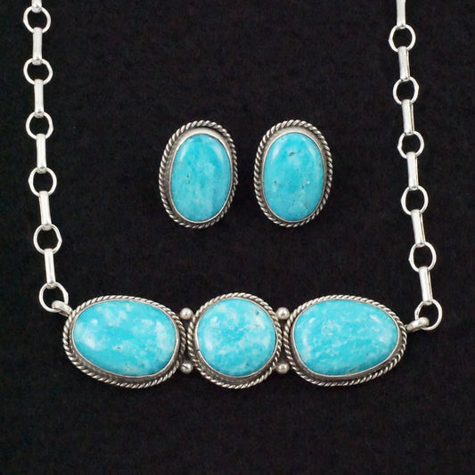 Rena Begay Turquoise & Sterling Silver Necklace & Earrings Set