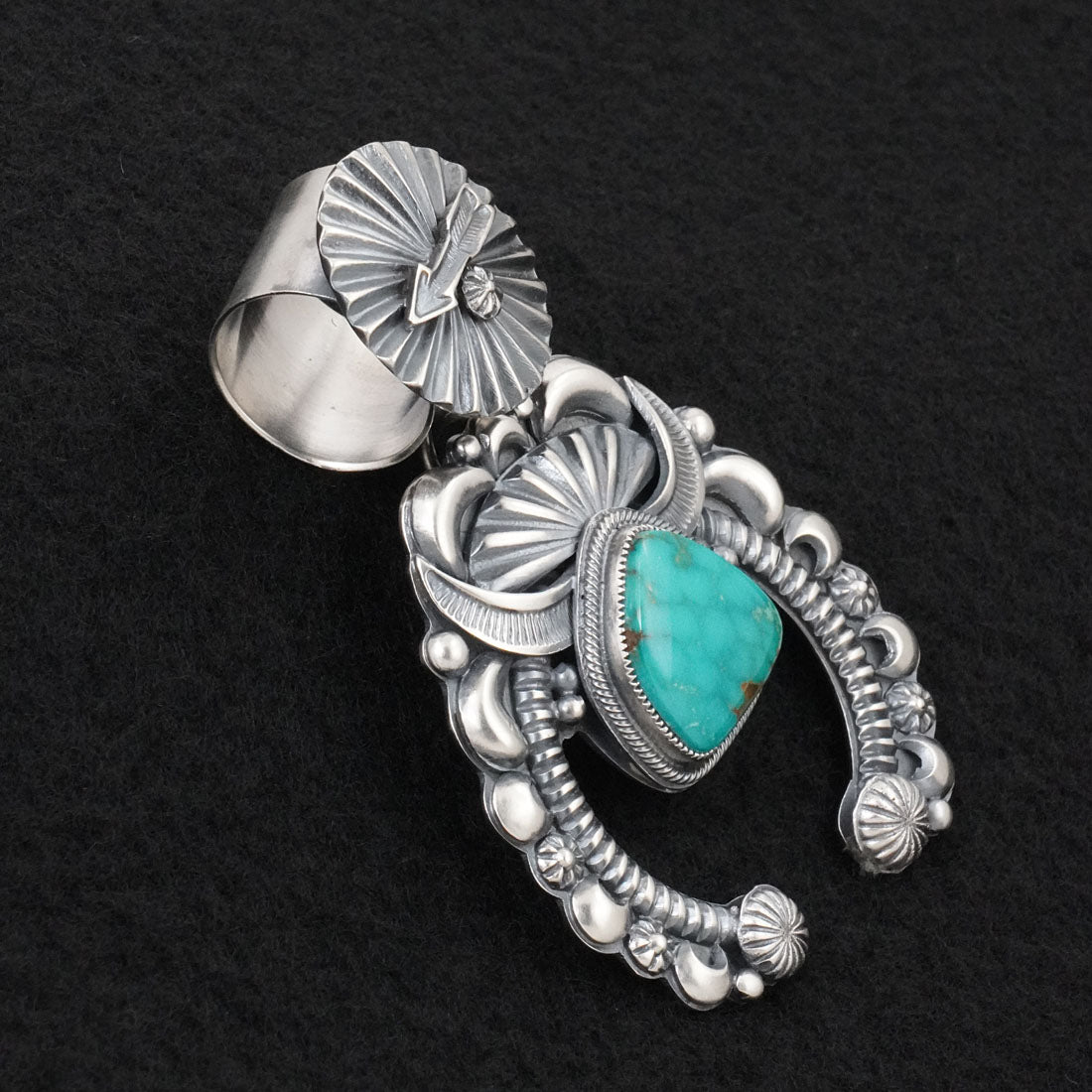 Delbert Gordon Turquoise & Sterling Silver Naja Pendant
