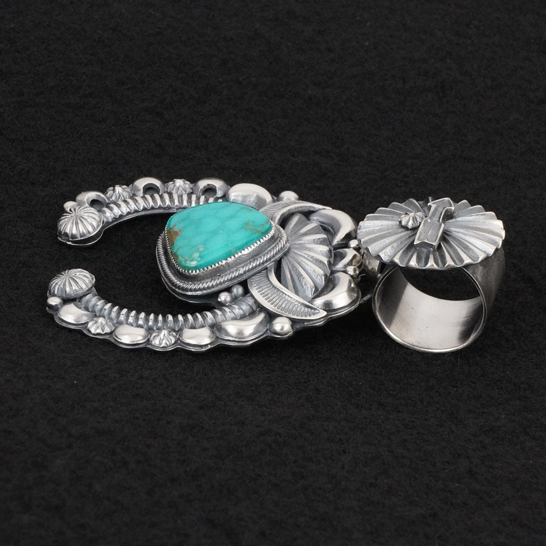 Delbert Gordon Turquoise & Sterling Silver Naja Pendant