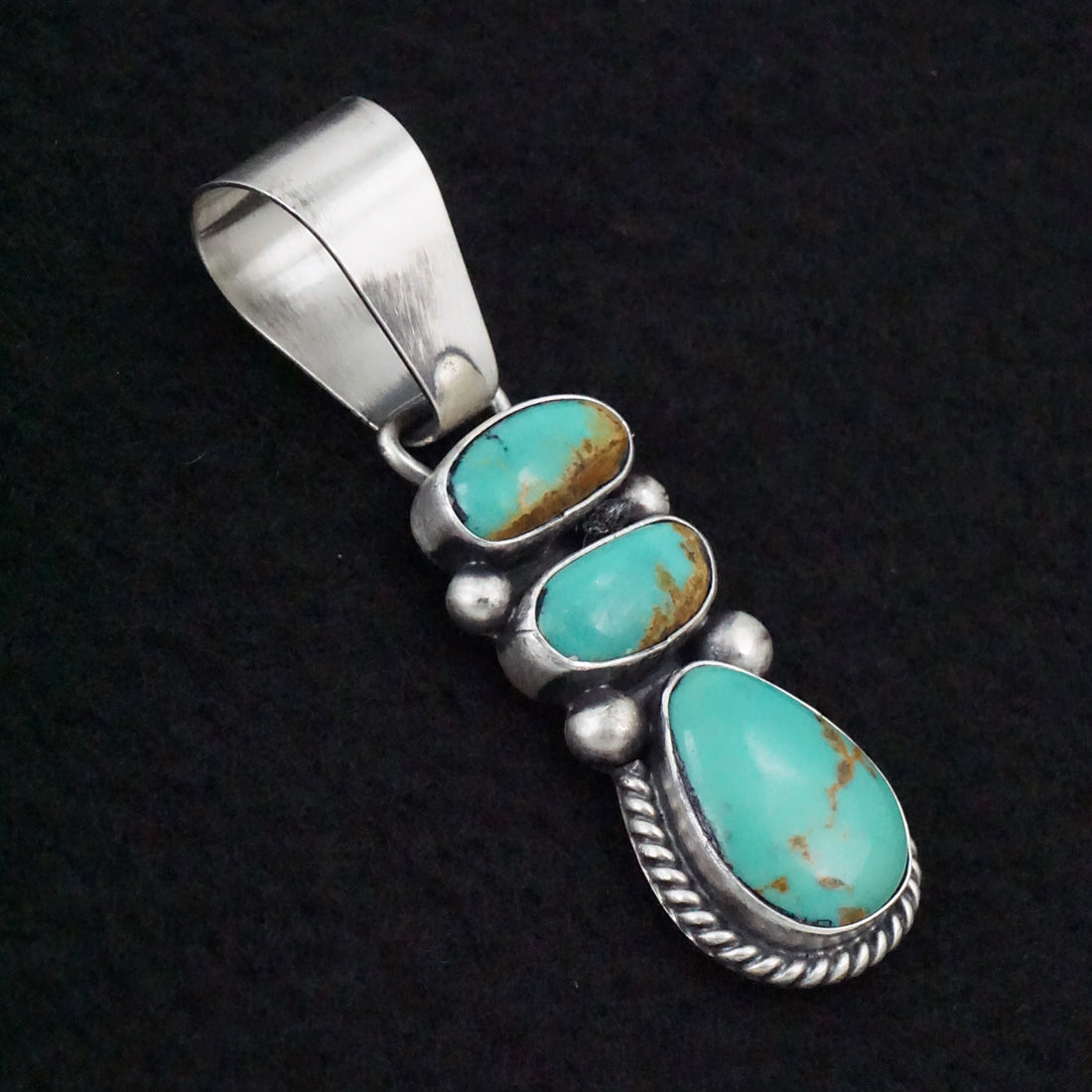 Paul Livingston Turquoise & Sterling Silver Pendant