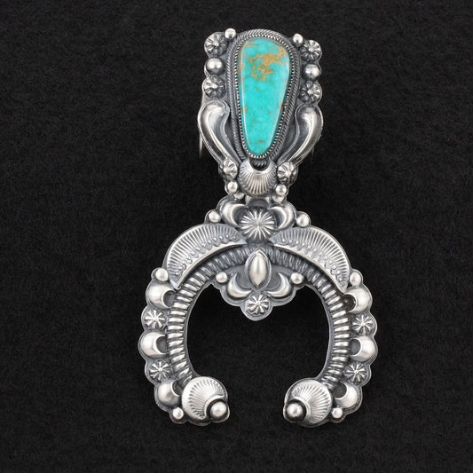Delbert Gordon Turquoise & Sterling Silver Naja Pendant