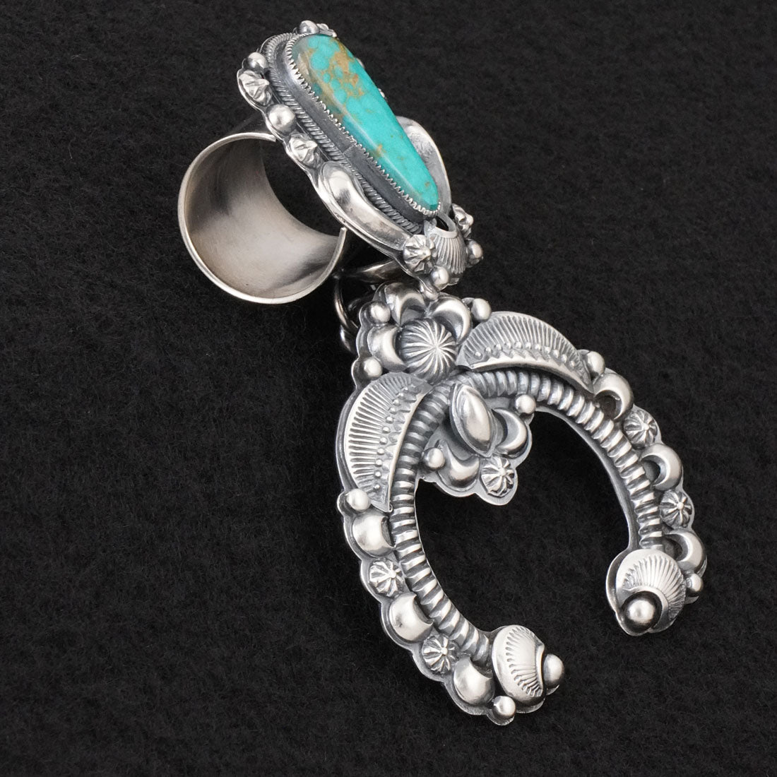 Delbert Gordon Turquoise & Sterling Silver Naja Pendant