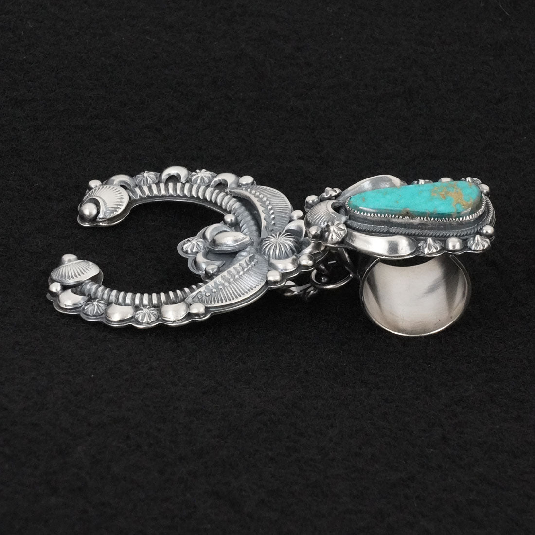 Delbert Gordon Turquoise & Sterling Silver Naja Pendant