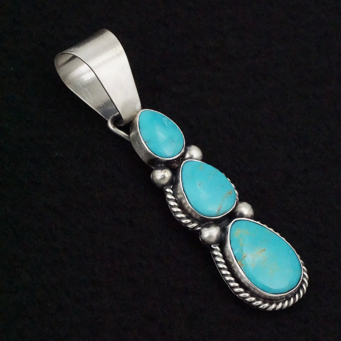 Paul Livingston Turquoise & Sterling Silver Pendant