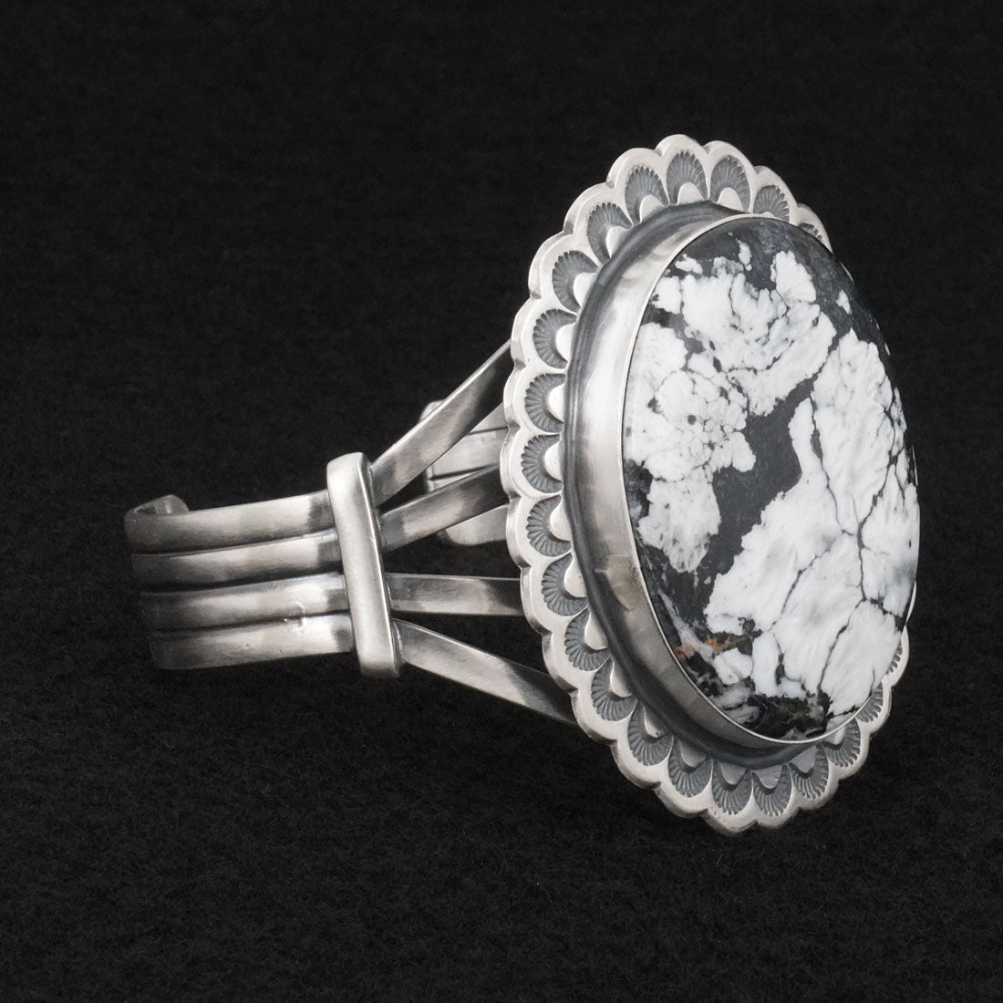 Randy Boyd White Buffalo & Sterling Silver Bracelet