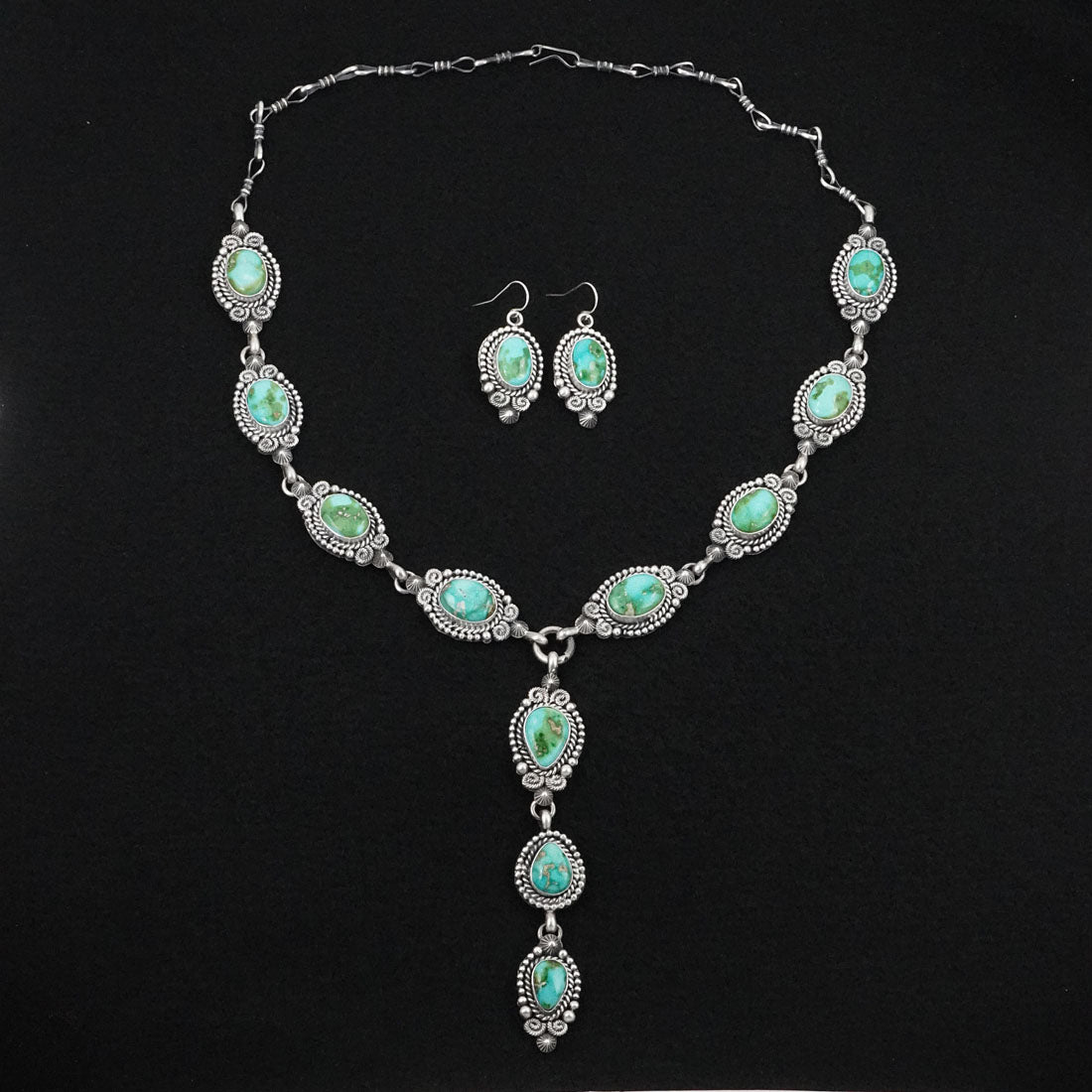 Rosita Calladitto Turquoise & Sterling Silver Necklace Set