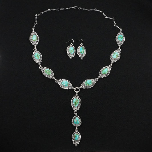 Rosita Calladitto Turquoise & Sterling Silver Necklace Set