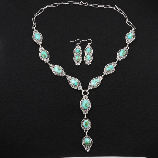 Rosita Calladitto Turquoise & Sterling Silver Necklace Set