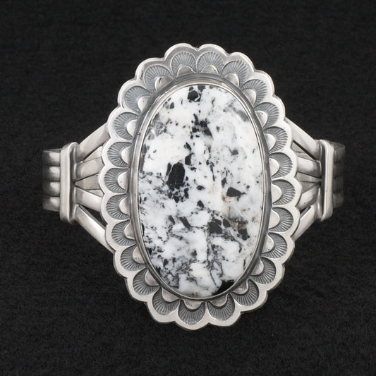 Randy Boyd White Buffalo & Sterling Silver Bracelet
