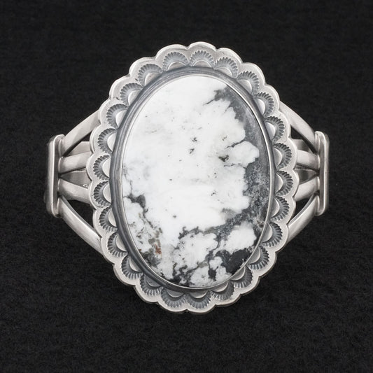 Randy Boyd White Buffalo & Sterling Silver Bracelet